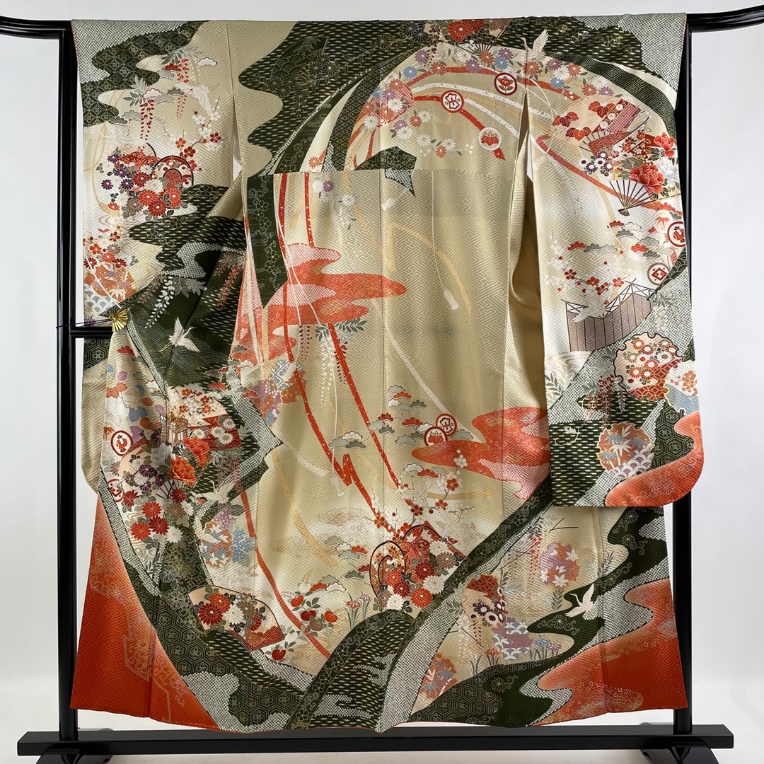 在庫品 即納 振袖 名品 身丈155cm 裄丈64cm 正絹 【中古】 着物 www