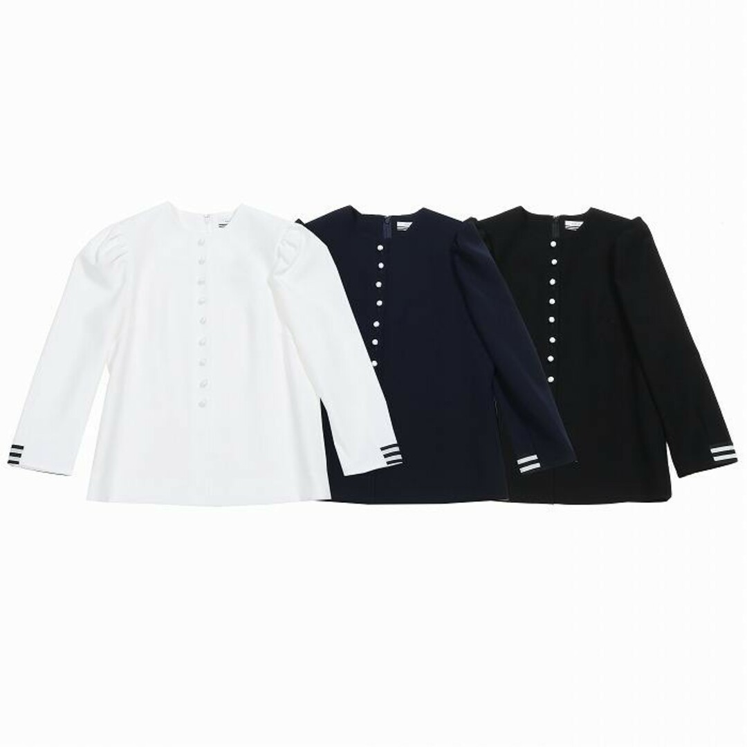 新品 ボーダーズアットバルコニー BUTTONED TWILL BLOUSE