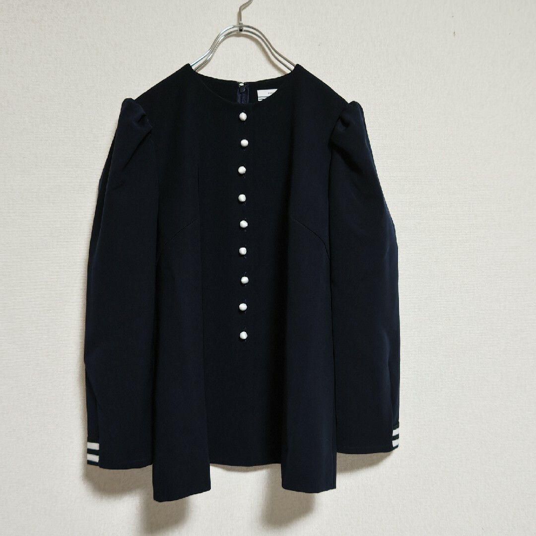 新品 ボーダーズアットバルコニー BUTTONED TWILL BLOUSE