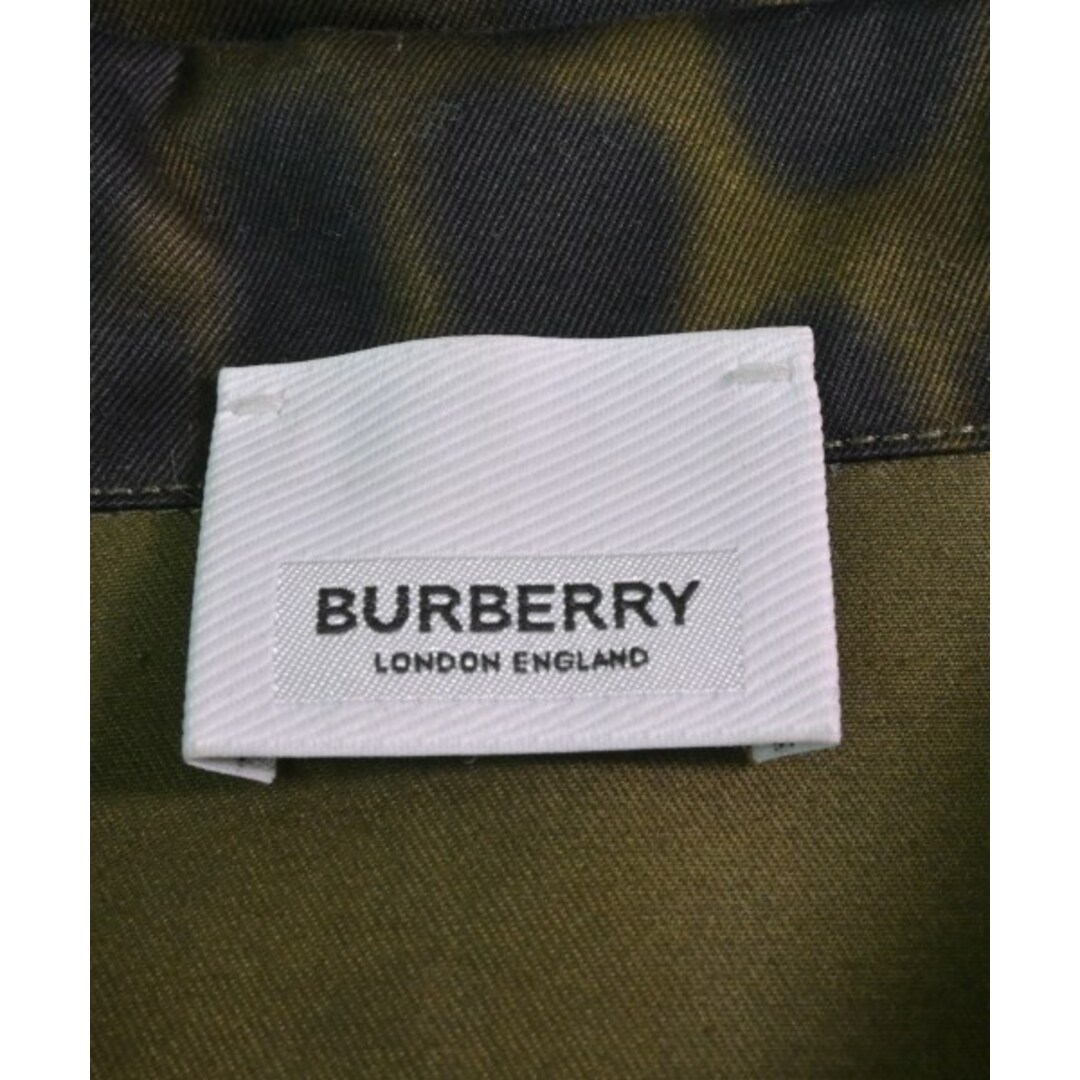 BURBERRY(バーバリー)のBURBERRY バーバリー カジュアルシャツ S カーキ系x黒(豹柄) 【古着】【中古】 メンズのトップス(シャツ)の商品写真