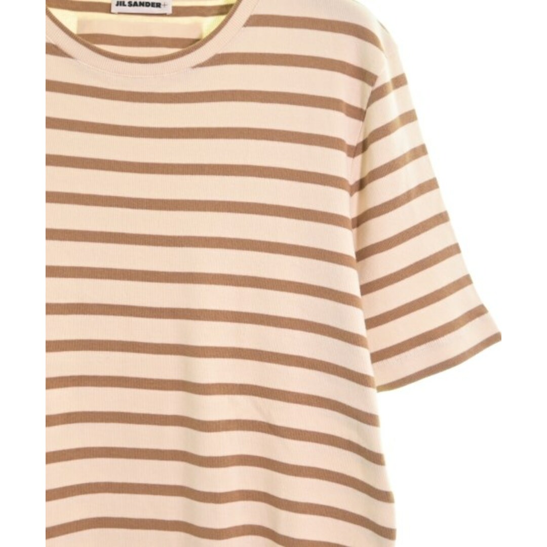 JIL SANDER + Tシャツ・カットソー L ベージュx茶系(ボーダー) 【古着】-