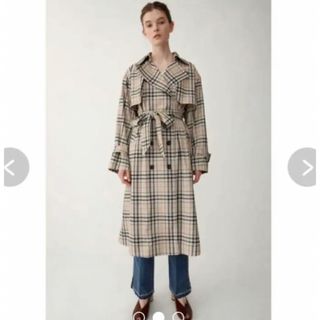 マウジー(moussy)のmoussy チェックコート(ロングコート)