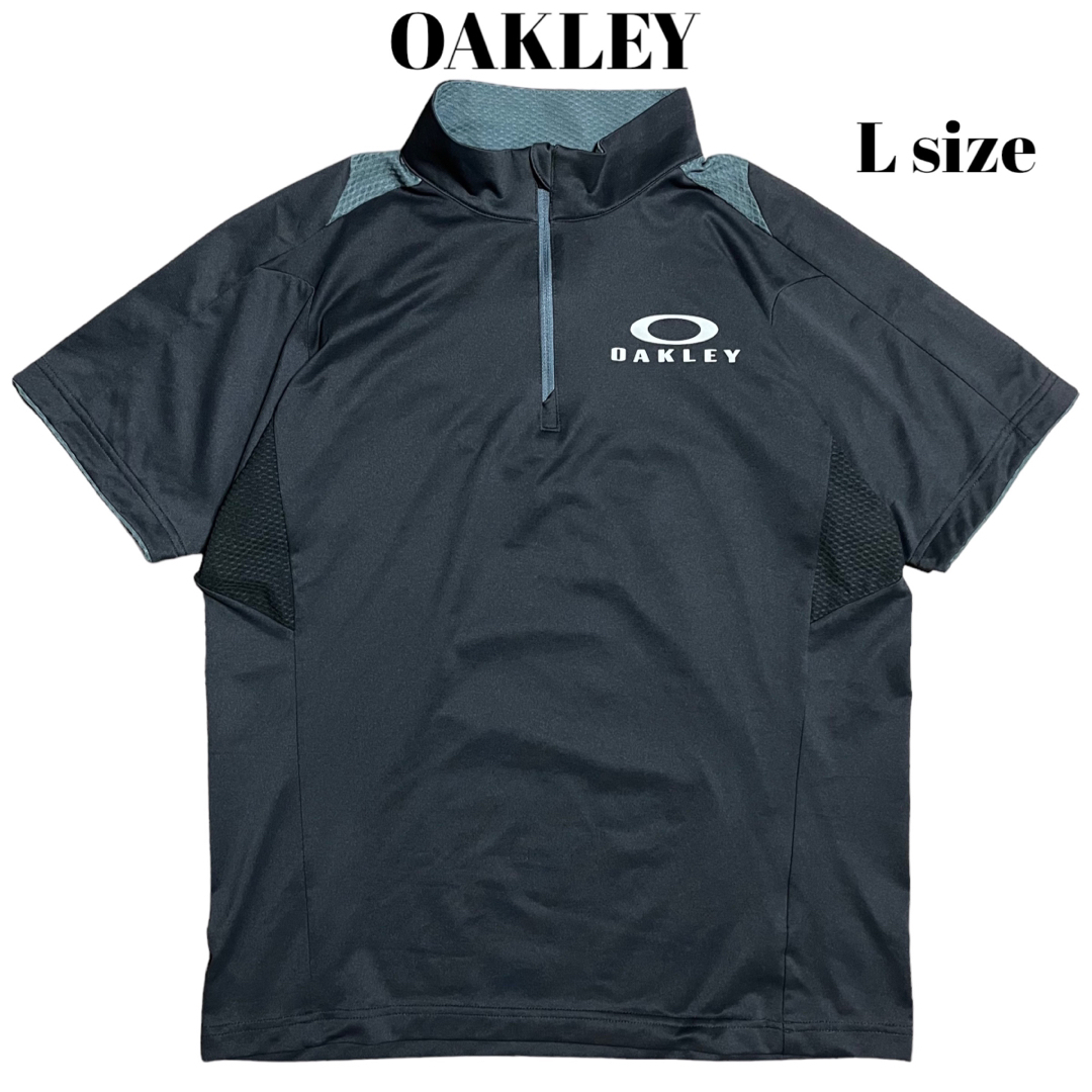 Oakley(オークリー)のOAKLEY ハーフジップTシャツ メッシュ切り替え ワンポイント テック メンズのトップス(Tシャツ/カットソー(半袖/袖なし))の商品写真