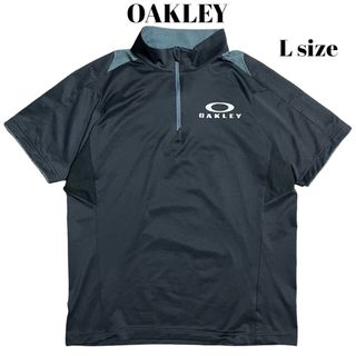 オークリー(Oakley)のOAKLEY ハーフジップTシャツ メッシュ切り替え ワンポイント テック(Tシャツ/カットソー(半袖/袖なし))