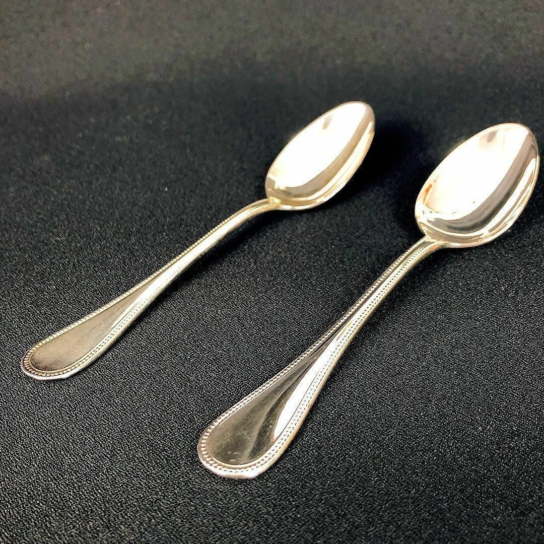 美品】クリストフル コーヒースプーン パール シルバーコーティングの