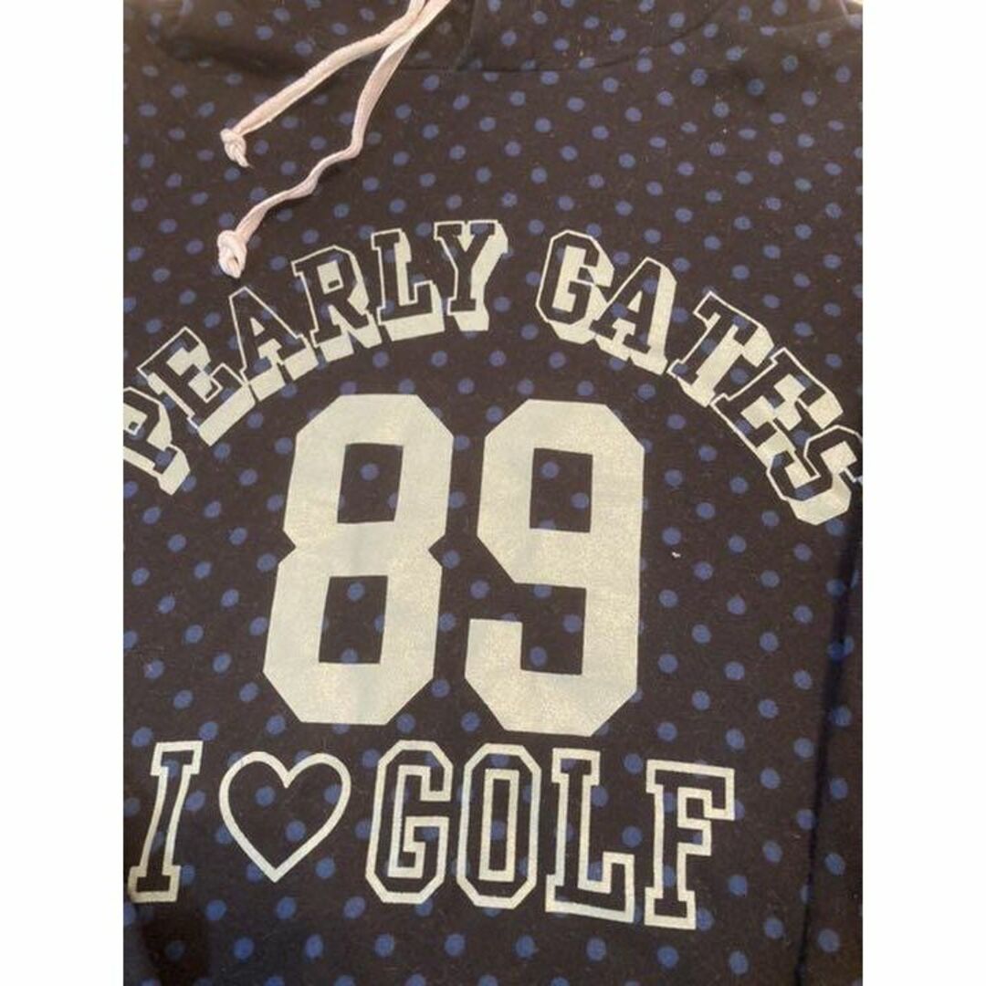 PEARLY GATES(パーリーゲイツ)のパーリーゲイツ　ドット柄　パーカー　黒　サイズ１ スポーツ/アウトドアのゴルフ(ウエア)の商品写真