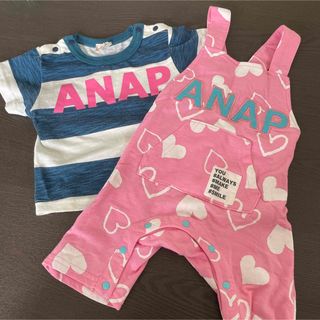 アナップキッズ(ANAP Kids)の週末セール✳︎美品✳︎ANAP kids 60 2点セット(ロンパース)