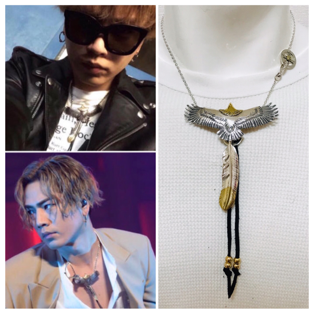 goro's - silver925 頭金イーグル 先金フェザー ネックレス goro's - silver925 頭金イーグル 先金フェザー ネックレス