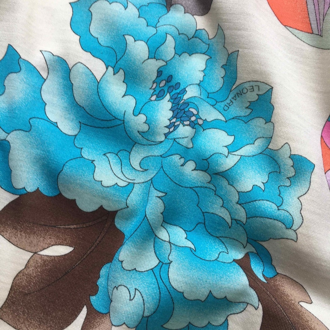 LEONARD レオナール  シルクウール　花柄　カットソー　セーター 3
