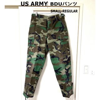 ミリタリー(MILITARY)の【米軍実物】ウッドランドカモ BDU リップストップ生地 カーゴパンツ　S-R(戦闘服)