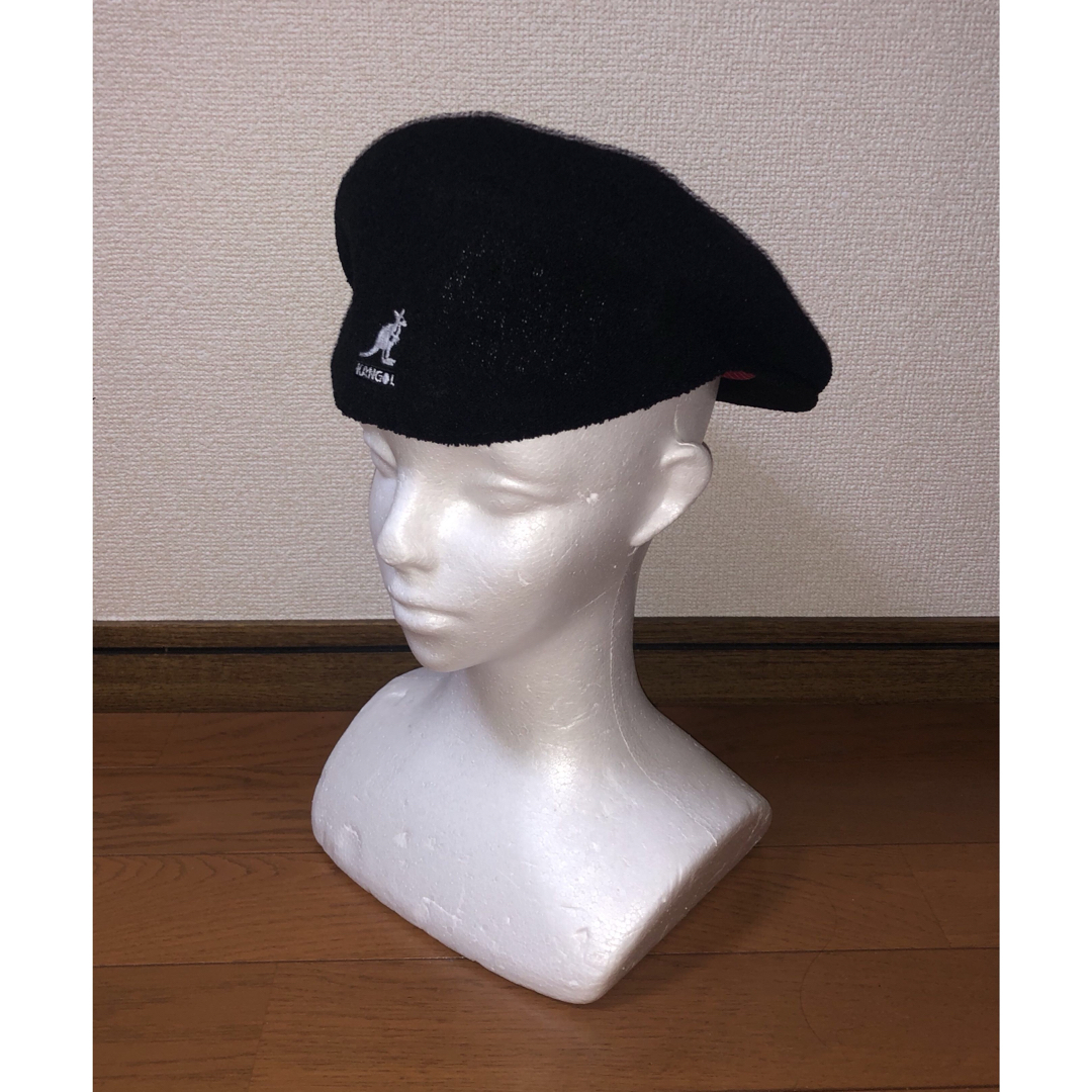 L 新品 KANGOL ハンチングキャップ ブラック 黒 カンゴール ベレー帽