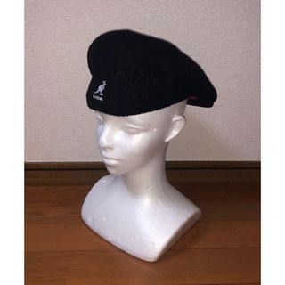 カンゴール(KANGOL)のL 新品 KANGOL ハンチングキャップ ブラック 黒 カンゴール ベレー帽(ハンチング/ベレー帽)