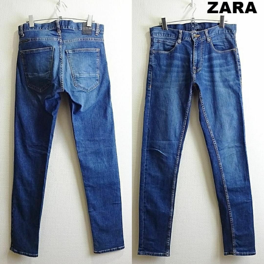 ZARA MAN　スキニーデニム　W78cm　ストレッチ　藍青　モロッコ製