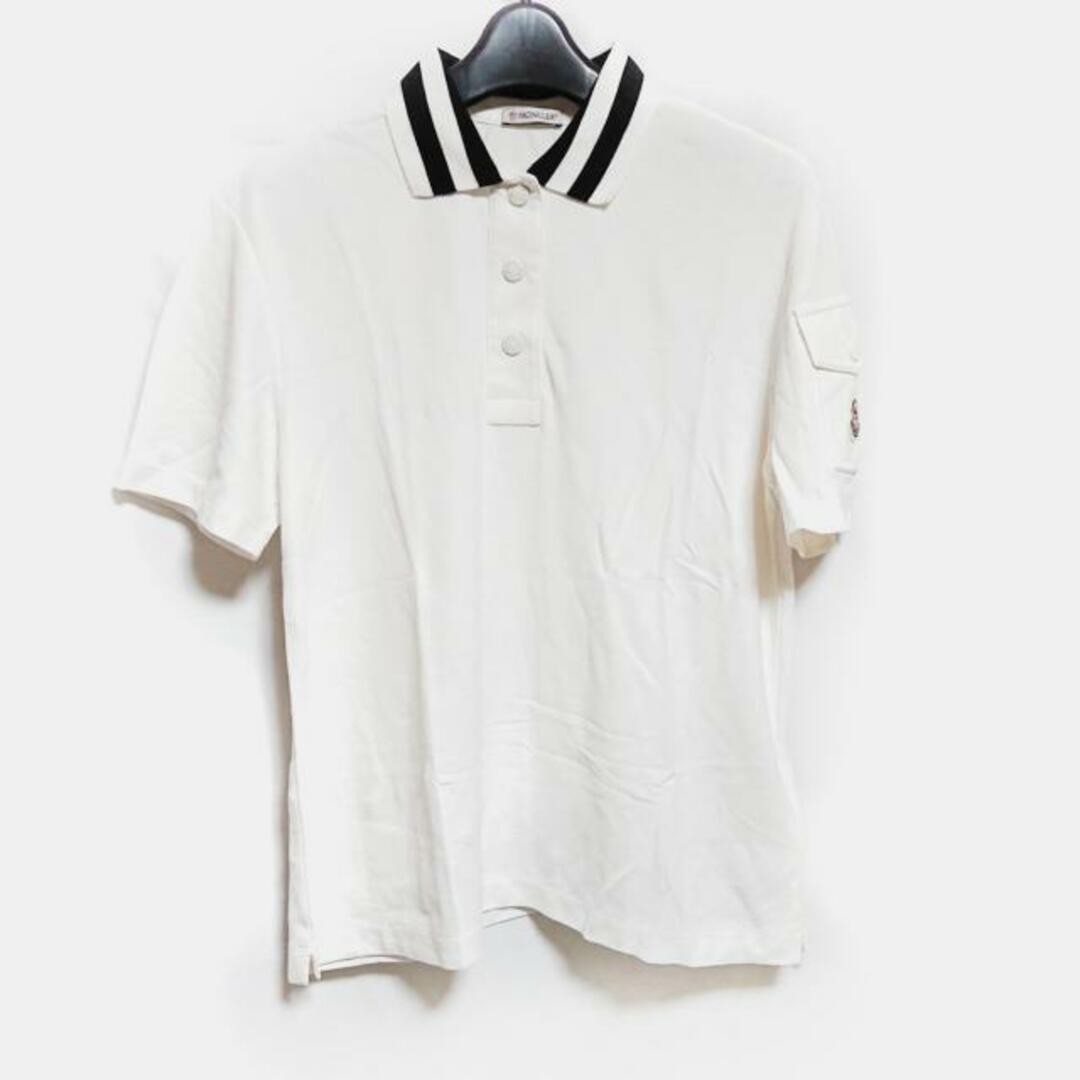 MONCLER モンクレール ポロシャツ サイズ:XS ワンポイント アイコン ロゴ ワッペン 鹿の子 半袖 ポロシャツ MAGLIA POLO MANICA CORTA C20918305500 84556 17AW ホワイト 白 トップス カジュアル 【メンズ】