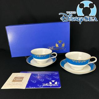 希少 非売品☆東京ディズニーシー着工披露記念品　ノリタケ カップ&ソーサー　ペア(キャラクターグッズ)