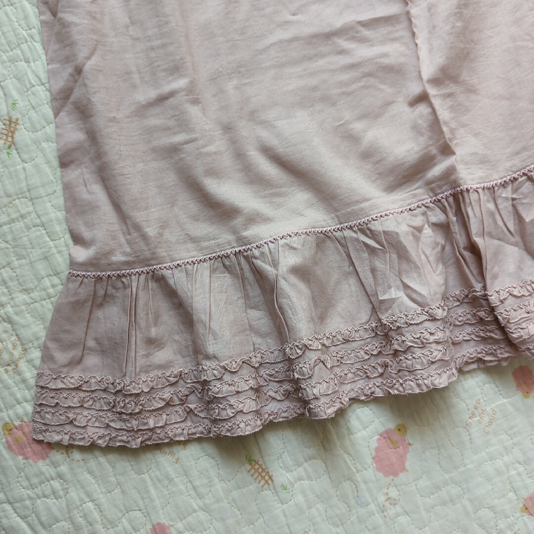 KANEKO ISAO(カネコイサオ)のワンダフルワールド 裾ピコフリル使い綿ローンペチコートスカート レディースのスカート(ロングスカート)の商品写真