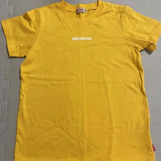 ミキハウス(mikihouse)のミキハウス　miki house ロゴ　Tシャツ　黄色　130(Tシャツ/カットソー)