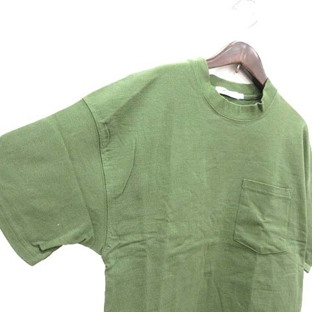 moussy(マウジー)のマウジー Tシャツ カットソー 半袖 クルーネック 無地 F 緑 カーキ レディースのトップス(Tシャツ(半袖/袖なし))の商品写真