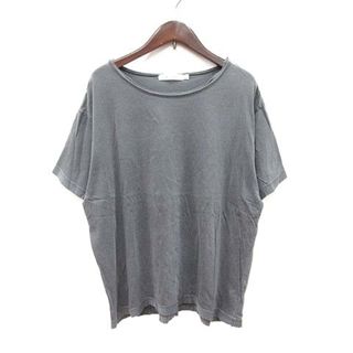 マウジー(moussy)のマウジー Tシャツ カットソー 半袖 ボートネック F チャコールグレー(Tシャツ(半袖/袖なし))