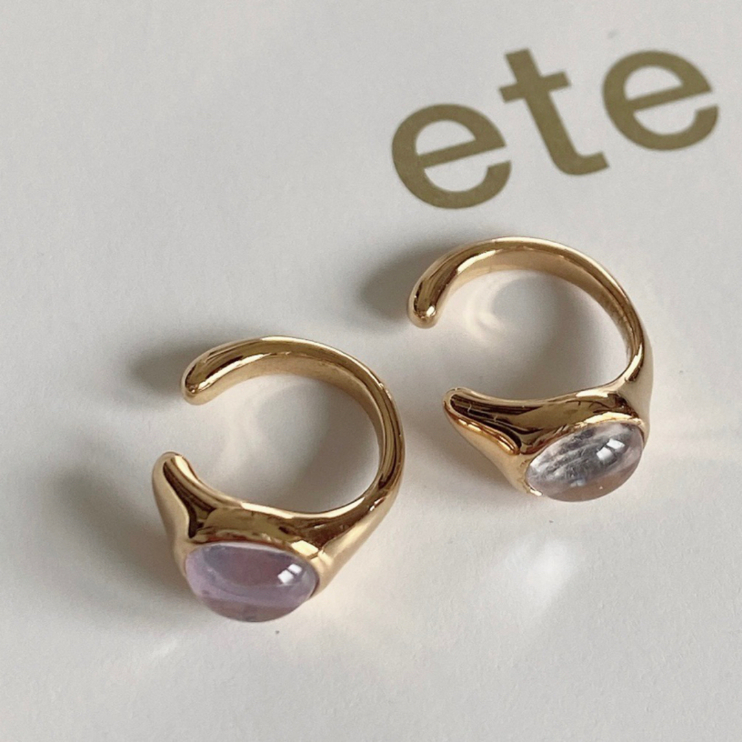 ete - ete ナチュラルストーン イヤリングの通販 by mame's shop｜エテ