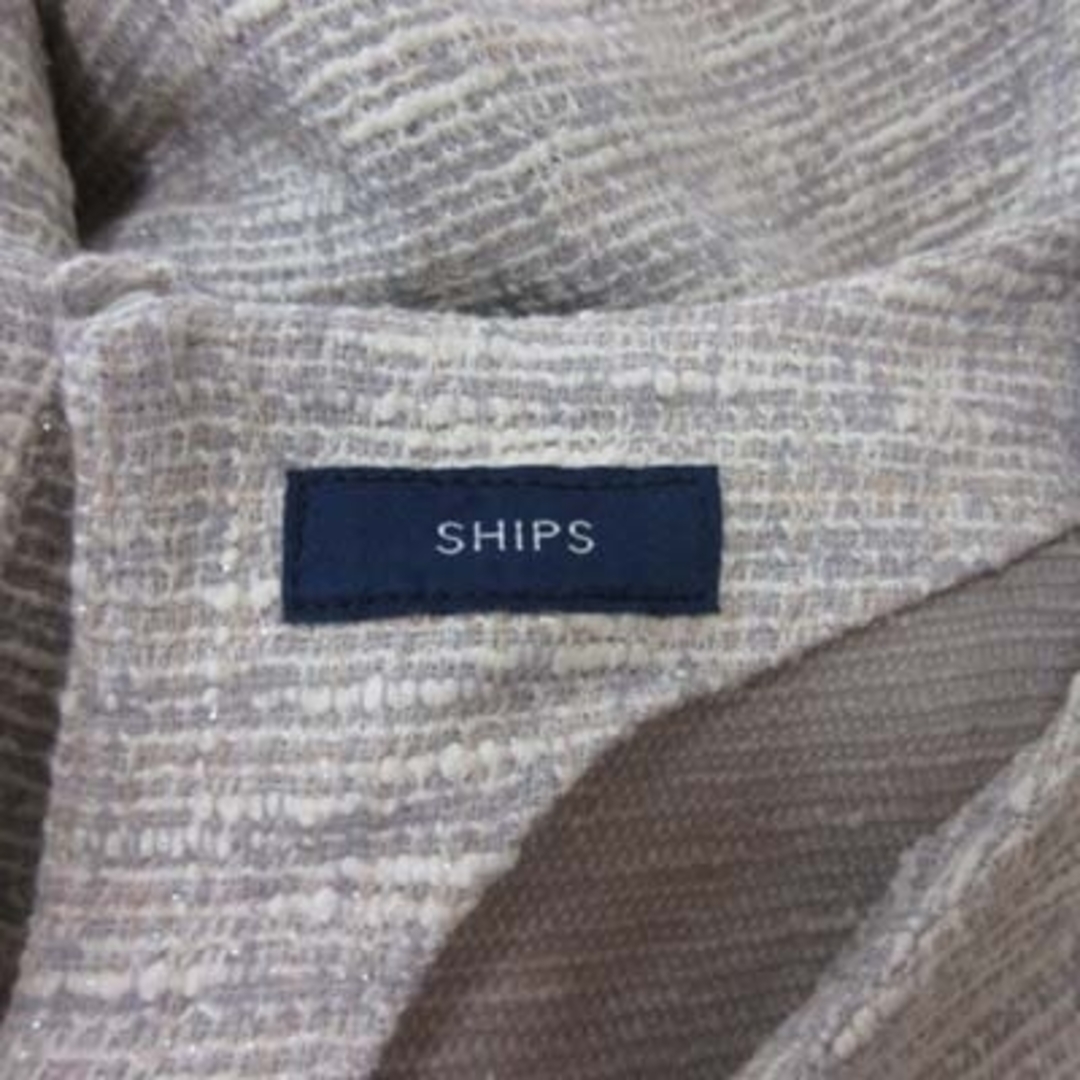 SHIPS(シップス)のシップス シャツ ブラウス プルオーバー ツイード ペプラム 半袖 M ベージュ レディースのトップス(シャツ/ブラウス(半袖/袖なし))の商品写真