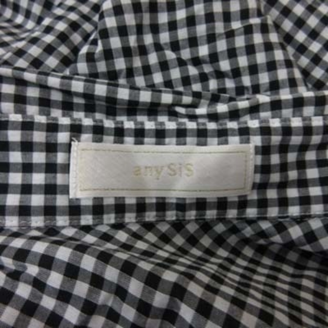 anySiS(エニィスィス)のエニィスィス エニシス シャツ ブラウス ギンガムチェック 長袖 2 ブラック レディースのトップス(シャツ/ブラウス(長袖/七分))の商品写真