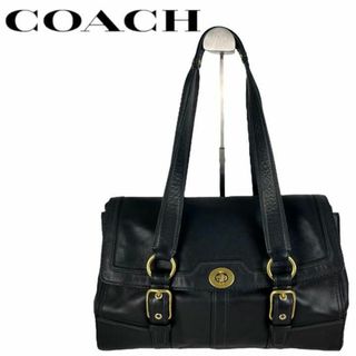 コーチ(COACH)のコーチ COACH 上質レザー ショルダーバッグ サッチェルバッグ BLACK(ショルダーバッグ)