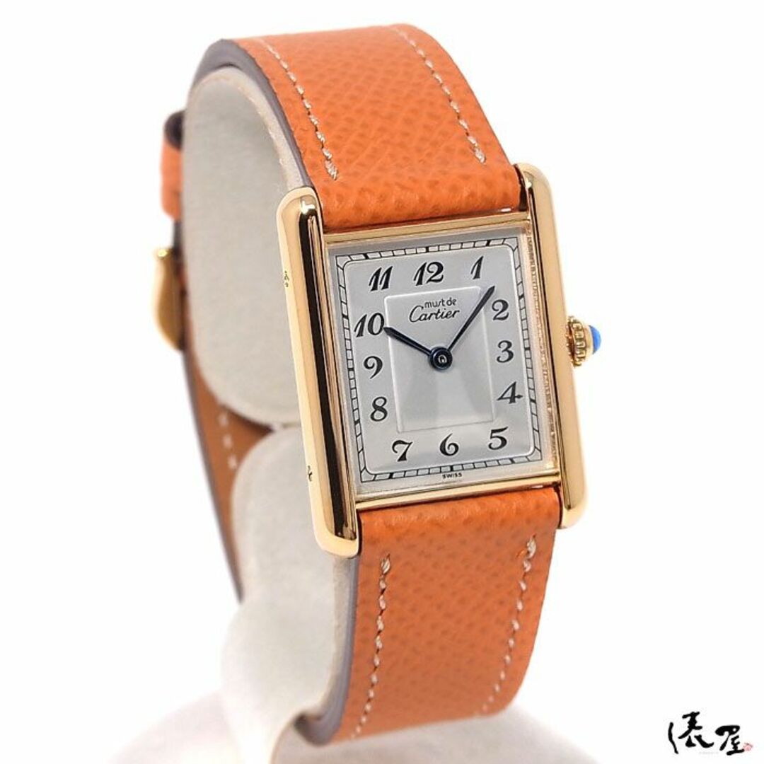【国際保証書】カルティエ マストタンク LM アラビア ヴィンテージ QZ メンズ レディース Cartier 時計 腕時計 中古【送料無料】