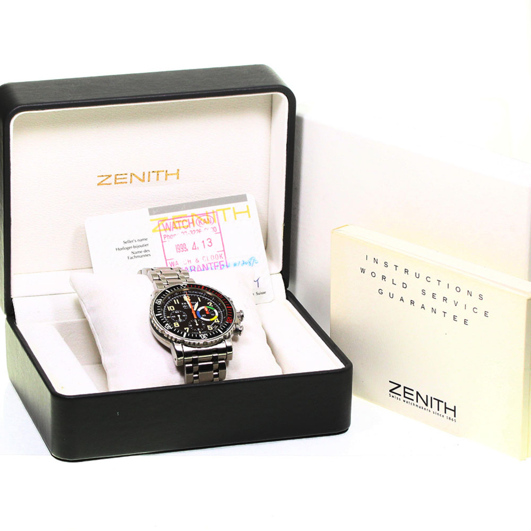 訳あり ゼニス ZENITH 02.0480.405 エルプリメロ レインボーフライバック クロノグラフ 自動巻き メンズ 箱・保証書付き_756338