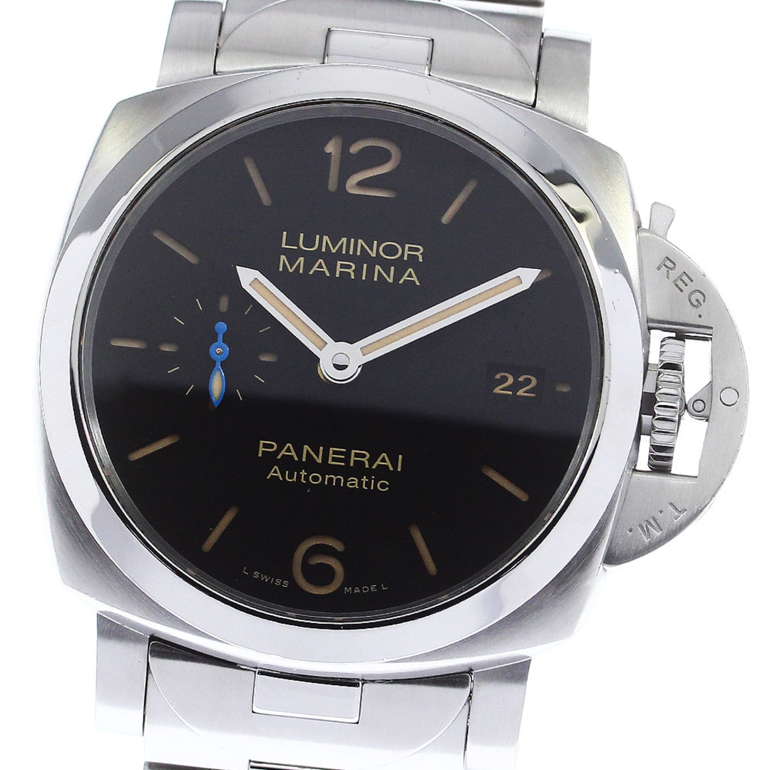 パネライ PANERAI PAM01312 ルミノール マリーナ 1950 3DAYS アッチャイオ デイト 自動巻き メンズ 良品 _755425