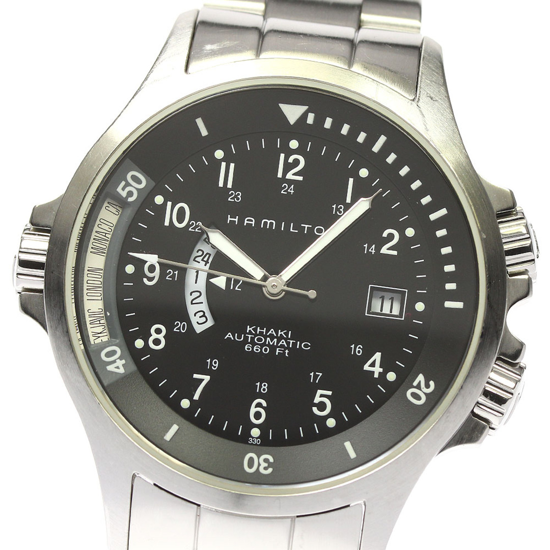 中古値段 ジャンク ハミルトン HAMILTON H776151 カーキ GMT 自動巻き