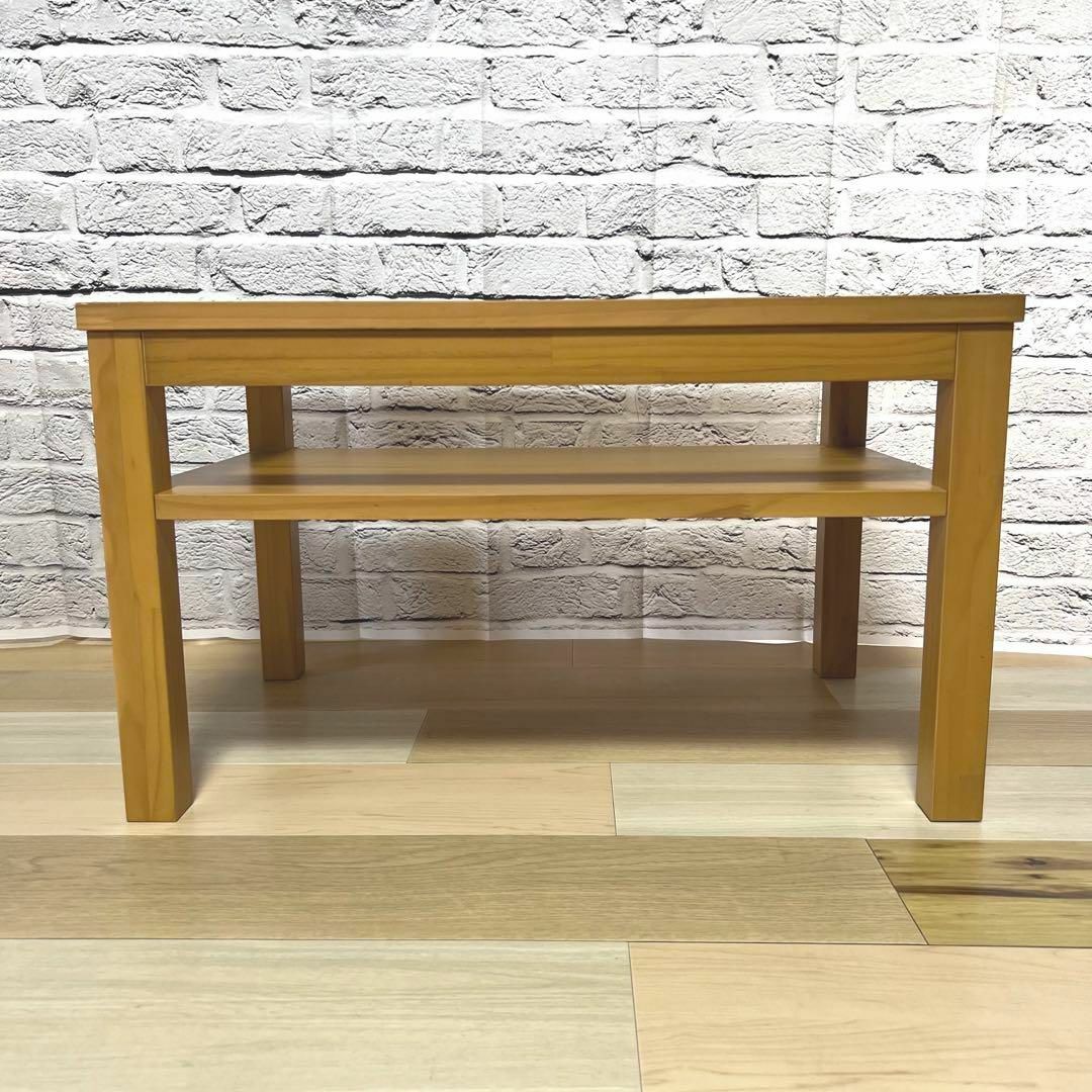 廃盤品☆モモナチュラル パイン材 コンパクトなセンターテーブル ロー