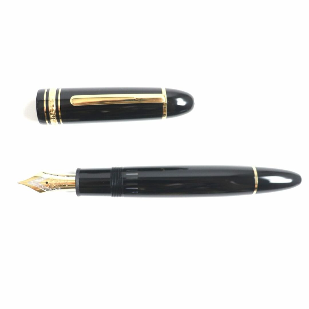 美品▼MONTBLANC モンブラン マイスターシュテュック No.149 ホワイトスター ペン先18K 万年筆 ブラック×ゴールド Mニブ ドイツ製