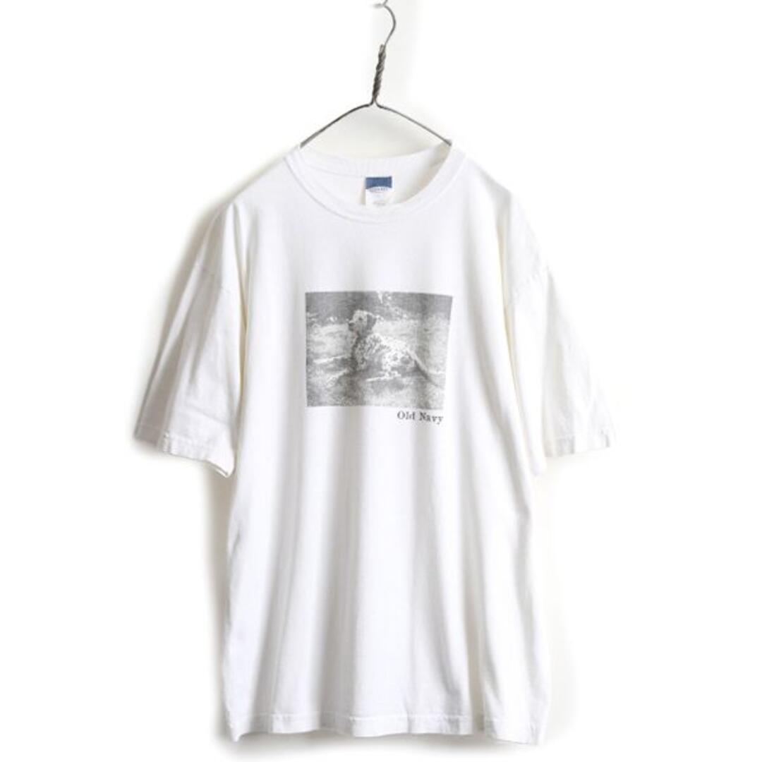 00s OLDNAVY ダルメシアン フォト プリント Tシャツ L 白 GAP | www