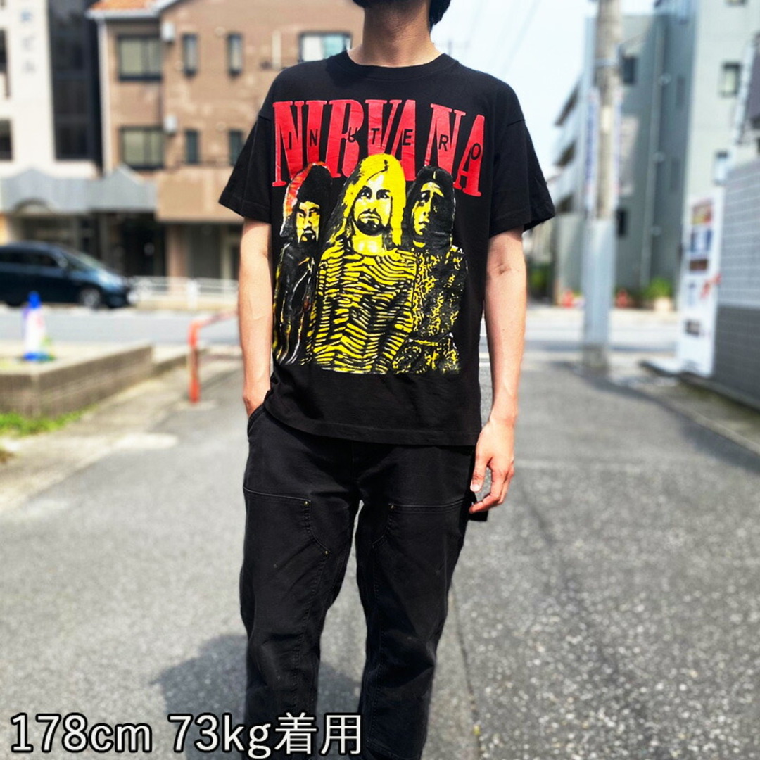 【休日限定セール】ニルヴァーナ ヴィンテージ加工 ウォッシュ加工 バンドTシャツ