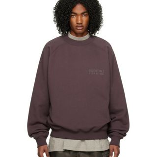 FEAR OF GOD フィアオブゴッド スウェット FOG ESSENTIALS エッセンシャルズ オーバーサイズ クルーネック スウェットシャツ Crewneck 22AW トープ系(WOOD) M トップス トレーナー【メンズ】