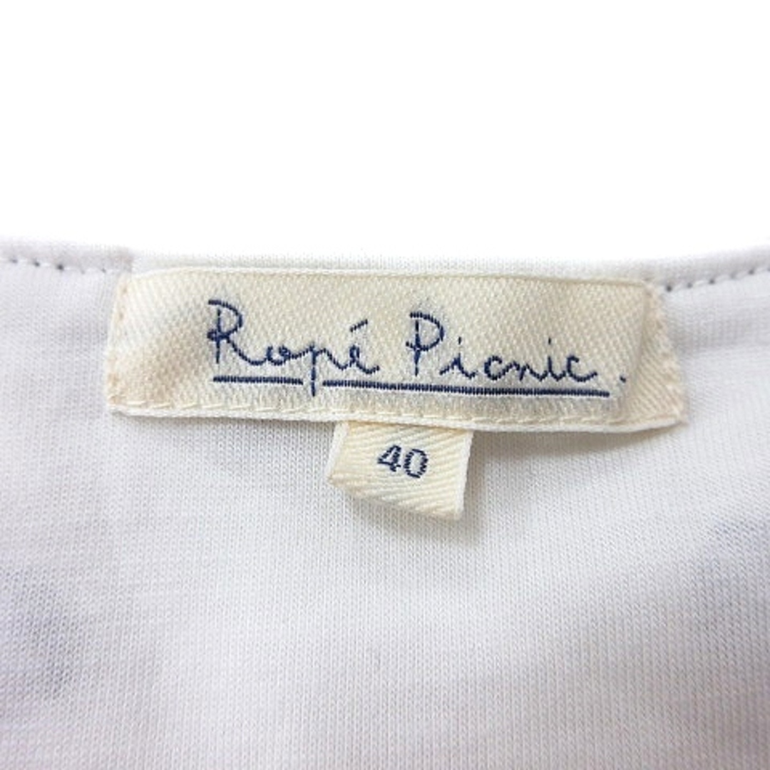 Rope' Picnic(ロペピクニック)のロペピクニック ROPE Picnic ブラウス ドット 半袖 40 白 ■MO レディースのトップス(シャツ/ブラウス(半袖/袖なし))の商品写真