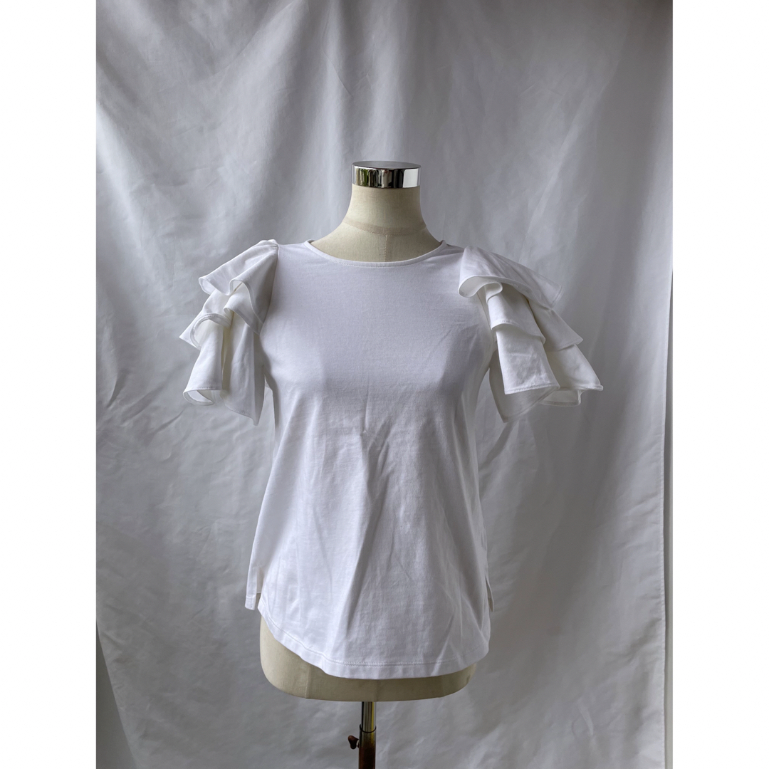 新品setsuko sagittaire 白袖フリルtシャツ　A118