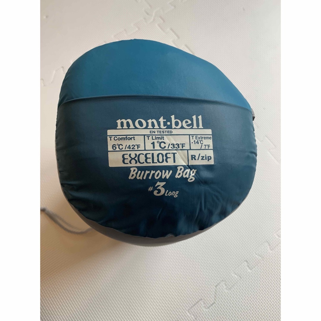 3です【未使用品】mont-bell モンベル バロウバッグ #3 右ジッパー 寝袋