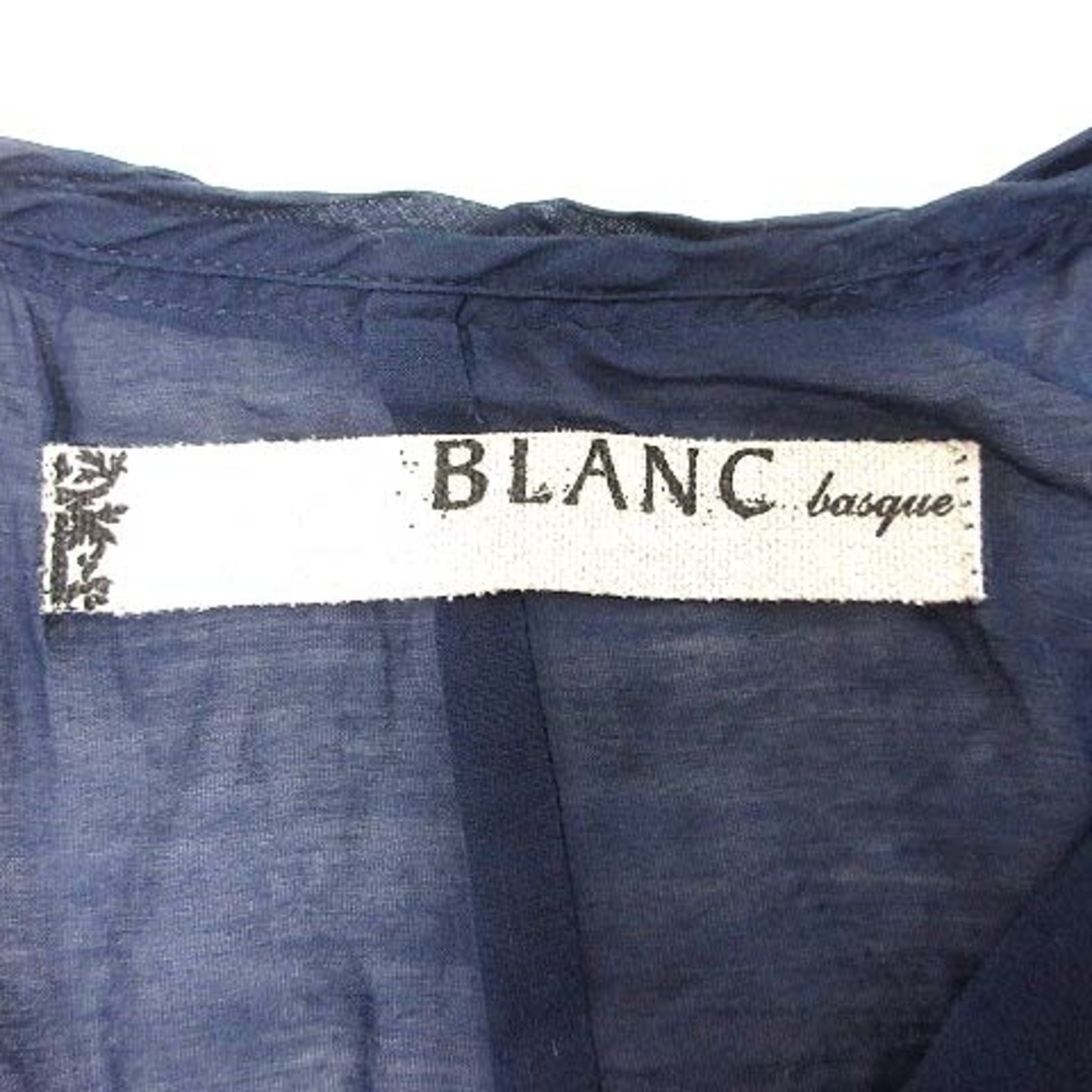 blanc basque(ブランバスク)のblanc basque チュニック シフォン 刺しゅう ノースリーブ 38 紺 レディースのトップス(チュニック)の商品写真