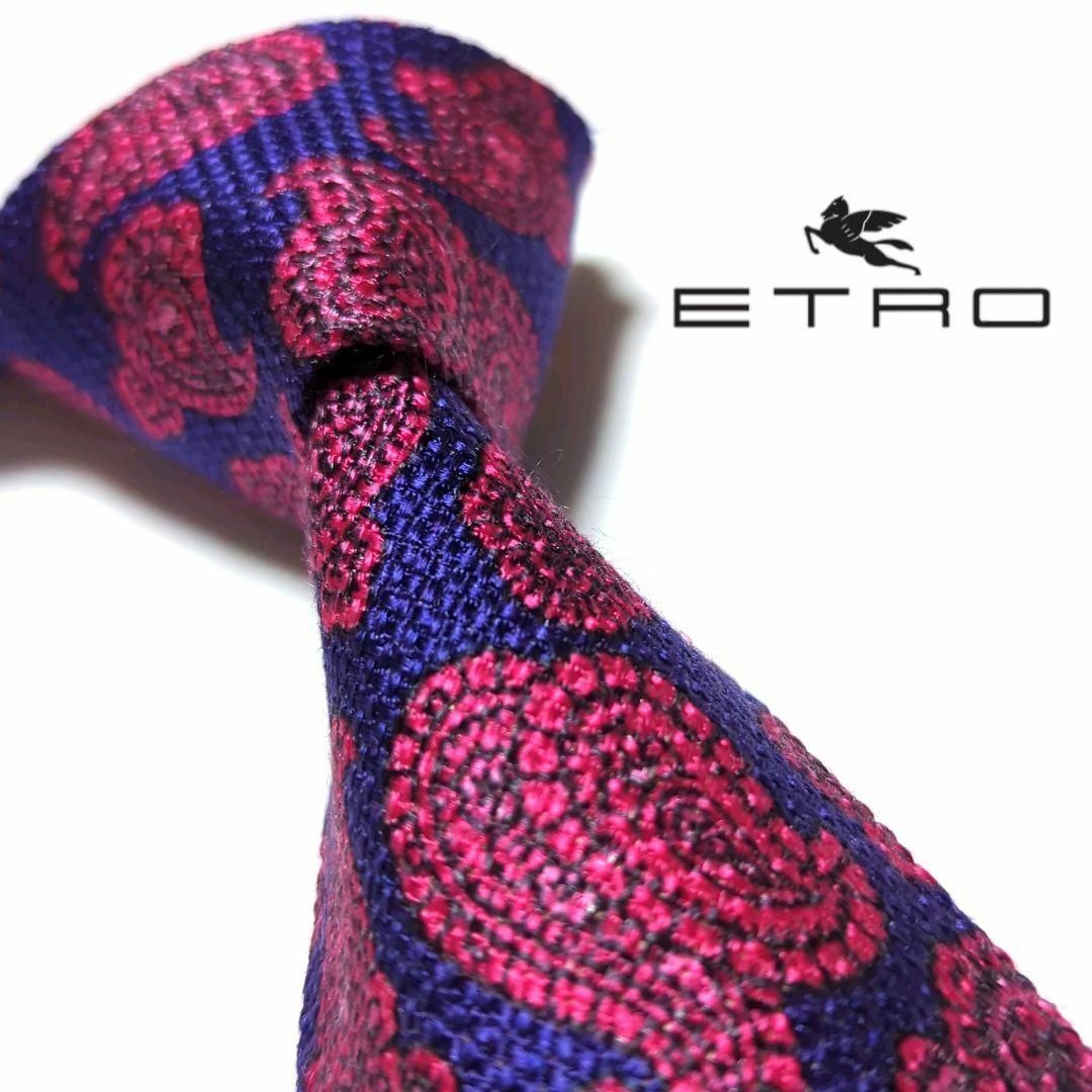 ETRO(エトロ)のエトロ　ネクタイ　ペイズリー　ジャガード　総柄　高級シルク　古着コーデ　光沢感 メンズのファッション小物(ネクタイ)の商品写真