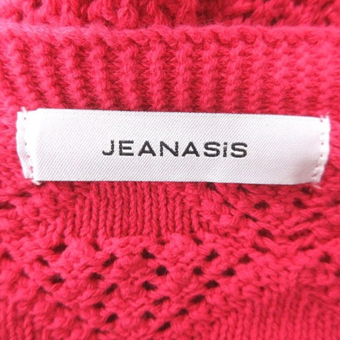 JEANASIS(ジーナシス)のジーナシス JEANASIS カーディガン ニット 七分袖 F ピンク /MS レディースのトップス(カーディガン)の商品写真