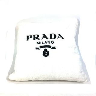 プラダ PRADA ロゴ ファー 2QB002 ピロー 枕 インテリア クッション