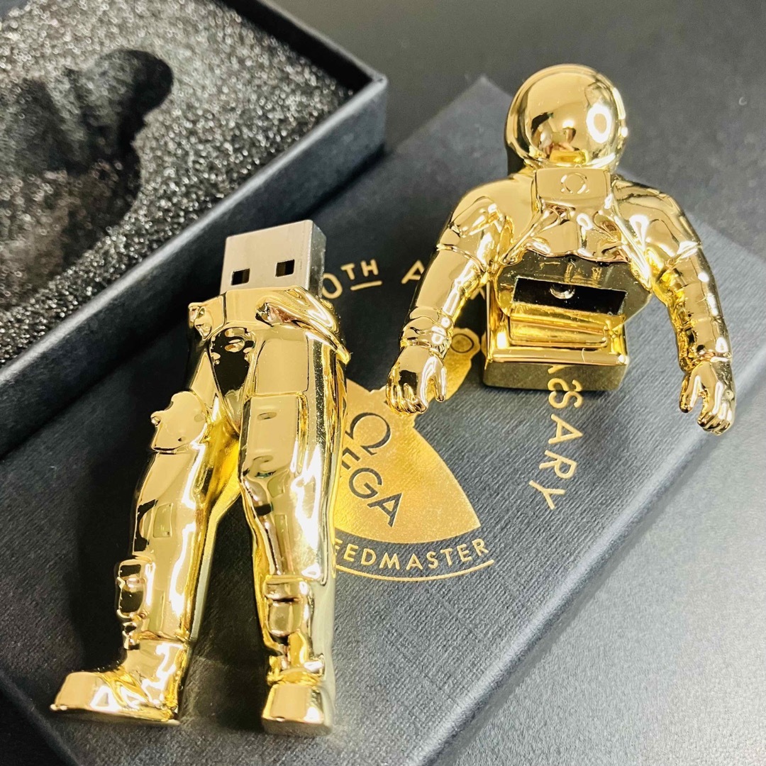 【未使用品】 オメガ アポロ11号 月面着陸50周年記念 USBメモリ ゴールド