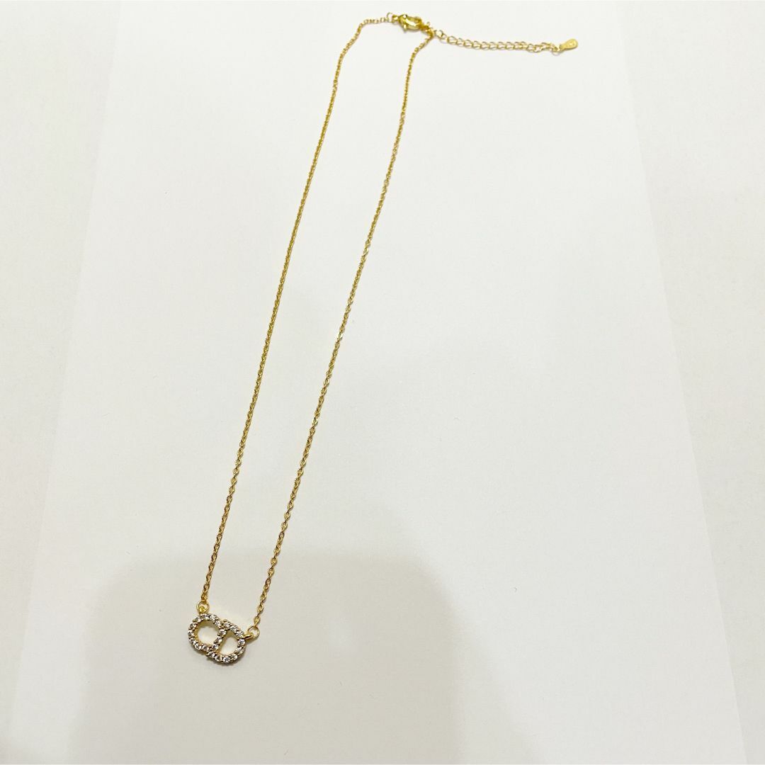 新品未使用 Dior ディオール CDロゴ ネックレス ゴールド