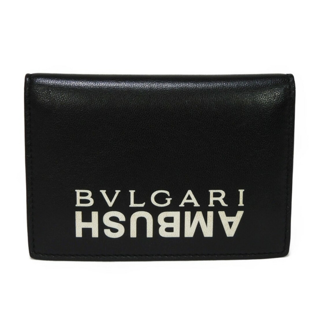 BVLGARI ブルガリ カードホルダー パスケース 名刺入れ 二つ折り ブラック AMBUSH アンブッシュ カードケース