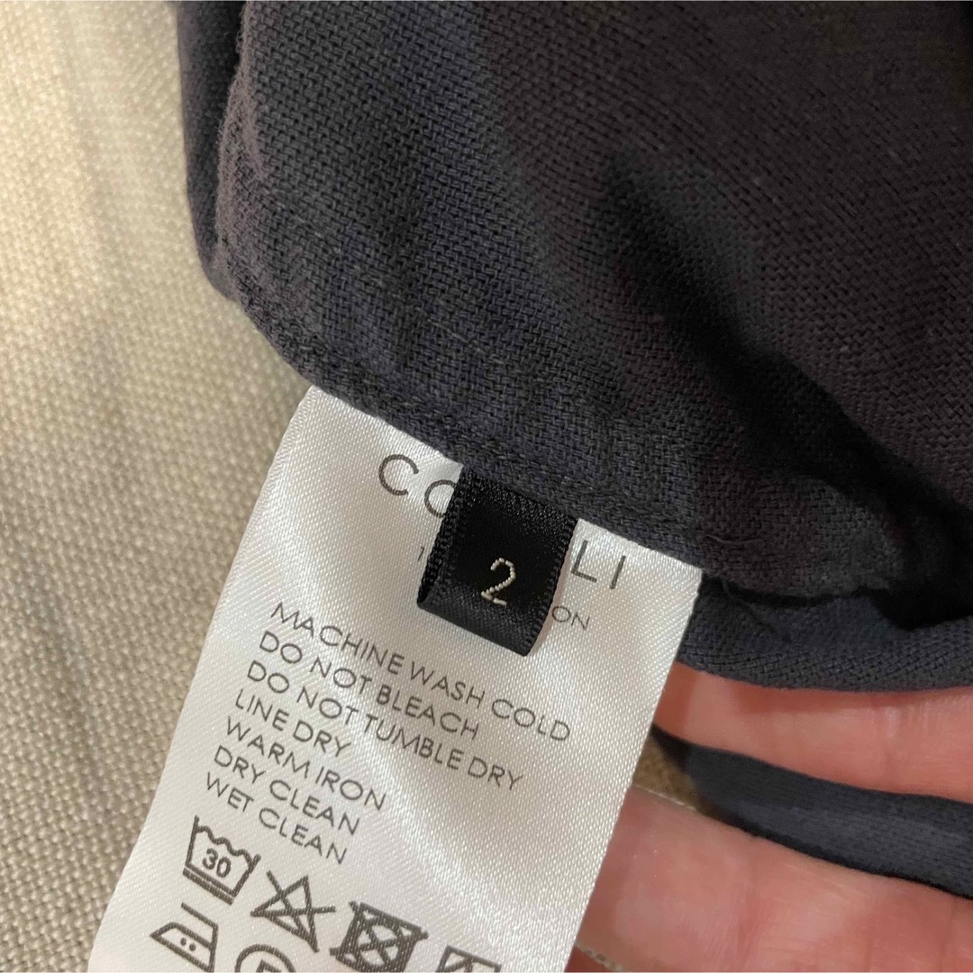 激安価格の COMOLI 22SS 空紡オックスドローストリングパンツ NAVY 2
