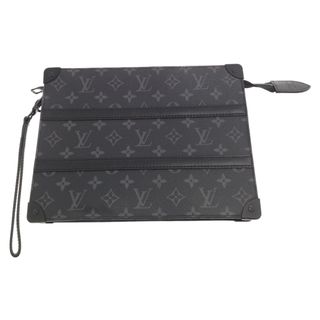 ルイヴィトン(LOUIS VUITTON)のLOUIS VUITTON ルイヴィトン トランク ポシェット セカンドバッグ クラッチバッグ バッグ レザー モノグラム エクリプス ブラック M45937(セカンドバッグ/クラッチバッグ)