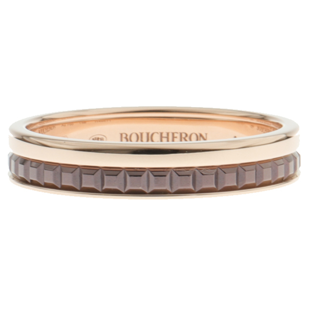 BOUCHERON(ブシュロン)の(新品仕上げ済）ブシュロン BOUCHERON キャトル クラシック リング ハーフ K18 PG × ブラウンPVD #56 約16号 JAL00175 保証書 8653 レディースのアクセサリー(リング(指輪))の商品写真