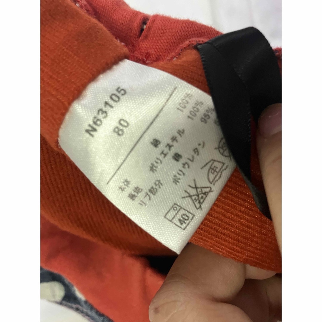 ✴︎同梱100円　カボチャパンツ　デニム　ベビー服　80サイズ キッズ/ベビー/マタニティのベビー服(~85cm)(パンツ)の商品写真